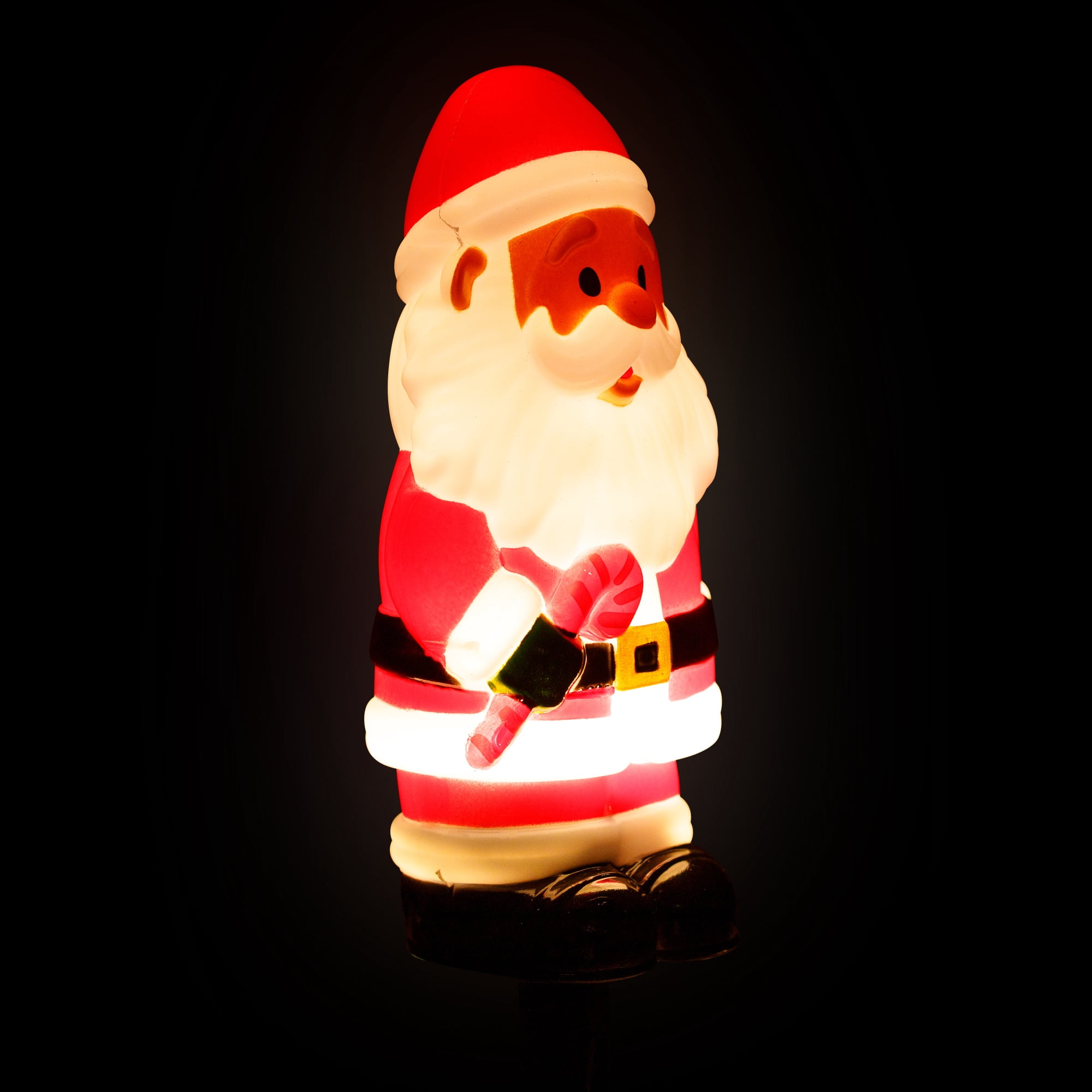 Santa with Candy Cane Outdoor Christmas Pathway Markers - 16.75" - Set of 3