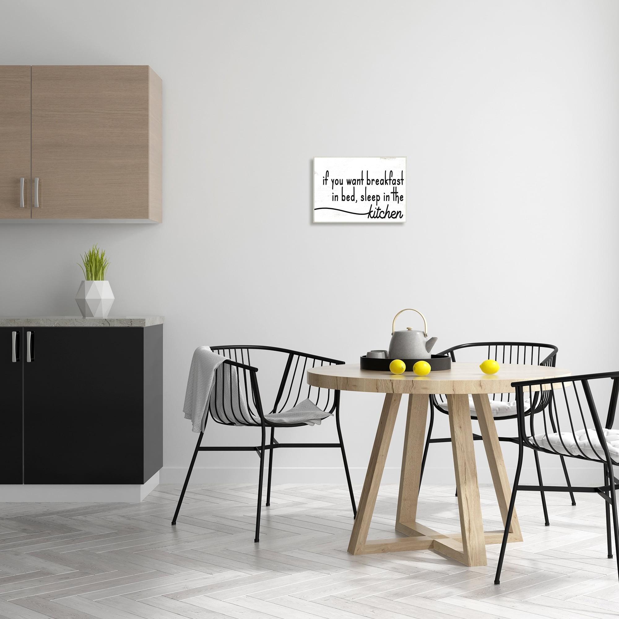 Stupell Industries Breakfast in Bed Sleep in Kitchen Funny Phrase, 15 x 10, Design by Daphne Polselli