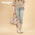 thumbnail image 3 of Wrangler Cow Print Tote Bag for Women Western Purse Boho Top Handle Satchel Handbag, Cow-Light Pink, 3 of 7