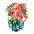 thumbnail image 2 of Paton, Julie 15x18 White Modern Wood Framed Museum Art Print Titled - Bright Rose Bouquet II, 2 of 4