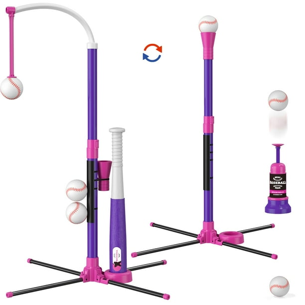 Set de béisbol HYES 3 en 1 de altura ajustable para niños