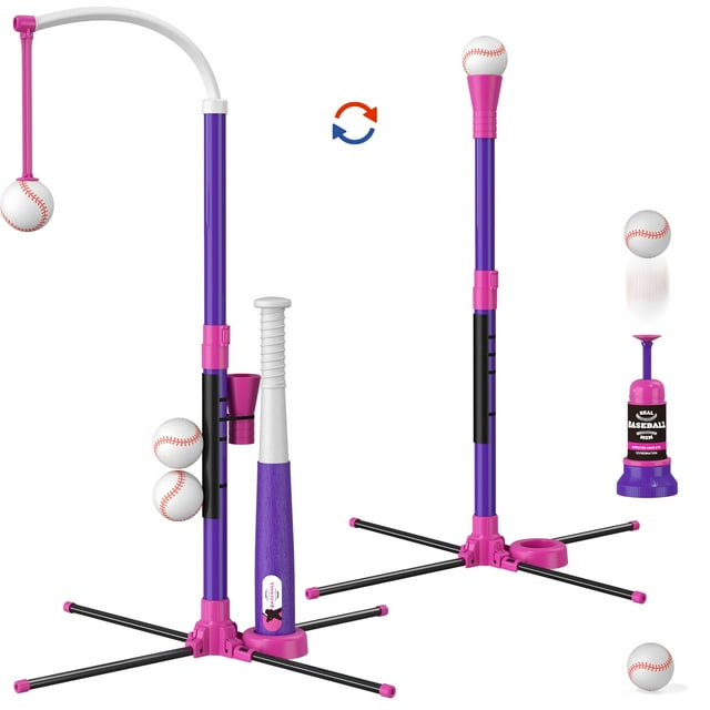 Set de béisbol HYES 3 en 1 de altura ajustable para niños