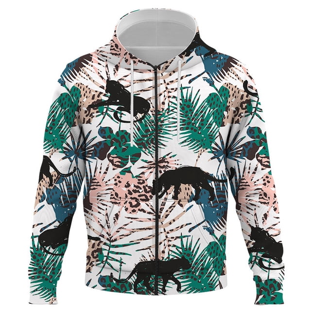 Sudadera con capucha y cremallera para hombre, diseño de mariposa de dibujos animados, divertida, de manga larga, holgada, informal, estilo Harajuku, hip hop, con estampado 3D