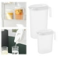 thumbnail image 2 of CHOK Large Airtight Plastic Jar with Lid and Locking Handle 1.5L 50oz Slim Design for Refrigerator Door Perfect for Water Coffee Lemonade Iced Tea and Juice Dishwasher Freezer Ideal for K, 2 of 9