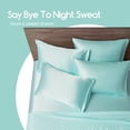 thumbnail image 5 of MR&HM Satin Bed Sheets, King Size Sheets Set, 6 Pcs Silky Bedding Set, Turquoise, 5 of 6