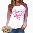 thumbnail image 6 of HCNTES Womens Valentines Long Sleeve Crew Neck Shirts Love Heart Casual Funny Spring Tee Tops for Ladies(Pink,L), 6 of 9