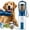 Navy, variant on PayUSD Dog Water Bottle with Food Container Poop Bag Holder 3 in 1 Travel Water Bowl Portable Pet Dispenser Accessories Puppy Essentials Necessities for Dog Cat Stuff Gift Walking and Hiking