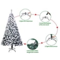 thumbnail image 2 of Christmas Tree 6 FT Artificial White Home Holiday Décor, Metal Stand PVC Material 750 Branches Indoor Decoration , Easy Assembly & Storage (6 FT), 2 of 7