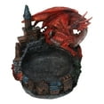 thumbnail image 6 of Medieval Red Dragon On Castle Tower Decorative Ashtray Or Key Coin Dish Figurine, 6 of 10