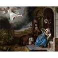 thumbnail image 2 of Jan Victors 24x20 Black Ornate Framed Double Matted Museum Art Print Titled: The Angel Taking Leave of Tobit and His Family (1649), 2 of 5
