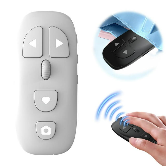 Télécommande Bluetooth Universelle pour Téléphones et Tablettes - Molette de Défilement Bimode, Cliqueur Sans Fil Portable pour Lecture, Navigation de Vidéos, Obturateur de Caméra
