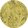 thumbnail image 1 of Ahgly Company Machine Washable Indoor Round Transitional Bright Gold Yellow Area Rugs, 5' Round, 1 of 1
