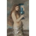 thumbnail image 3 of Teodor Axentowicz 16x24 Black Modern Framed Museum Art Print Titled - Girl with a Blue Vase (Tears) (1900), 3 of 5