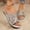 Gray, variant on Women's Rhinestone Sandals Slide Glitter Bling Flat Slippers Casual Summer Open Toe Slides Sandals Flat