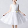thumbnail image 2 of Miluxas Girls Sequin Sparkly Dress Kids Party Birthday Fancy formal Cocktail Pageant Dresses White 5-6 Years, 2 of 8