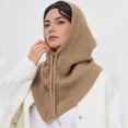 thumbnail image 3 of QTSHPN Winter Hat and Scarf Set for Women Unisex Knit Scarf Hat 2 in 1 Convertible Winter Neck Warmer Cold Weather Adult Winter Hats for Women & Men, 3 of 3