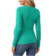 thumbnail image 5 of HongQid Ladies Maternity Crew Neck Long Sleeve Nursing Top Layered Lift Up Breastfeeding Casual Daily T-Shirt, 5 of 10