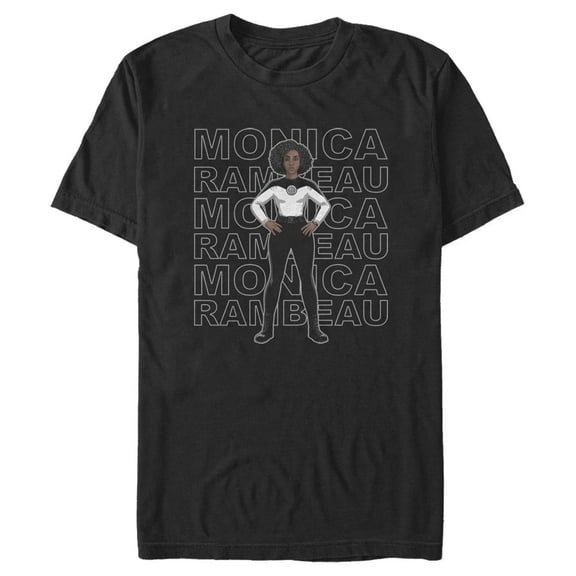 Men's Marvel WandaVision Animated Monica Rambeau Graphic Tee Black 2X Large