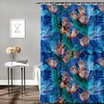 thumbnail image 2 of Orinice  Tropical Shower Curtain, Pattern with Bird of Paradise Flowers Designed as Watercolor Effect Illustration, Cloth Fabric Bathroom Decor Set with Hooks, 105" Extra Wide, Multicolor 36x72, 2 of 7