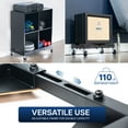 thumbnail image 3 of VIVO Black Premium Large PC Cart, CPU Rolling Stand, Adjustable Computer Trolley, 3 of 8