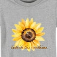 thumbnail image 3 of KAUOD Toddler Girls Boys Summer T-Shirt Kids Cotton Short Sleeve Sunflower Tee LIVE IN THE SUNSHINE Print Crew Neck Casual Top, 3 of 3