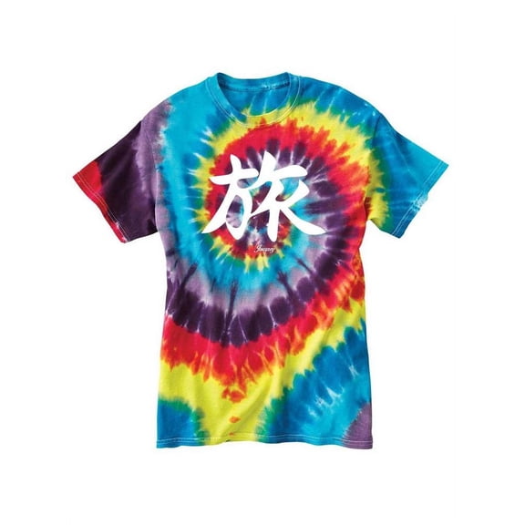 Journey In Kanji Tie-Dye Spiral Men -Smartprints Designs, Male Small