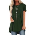 thumbnail image 1 of Guardurnaity Mujer Cuello Manga Corta Camisa Color Sólido Prendas para la parte del cuerpo verde XL, 1 of 4