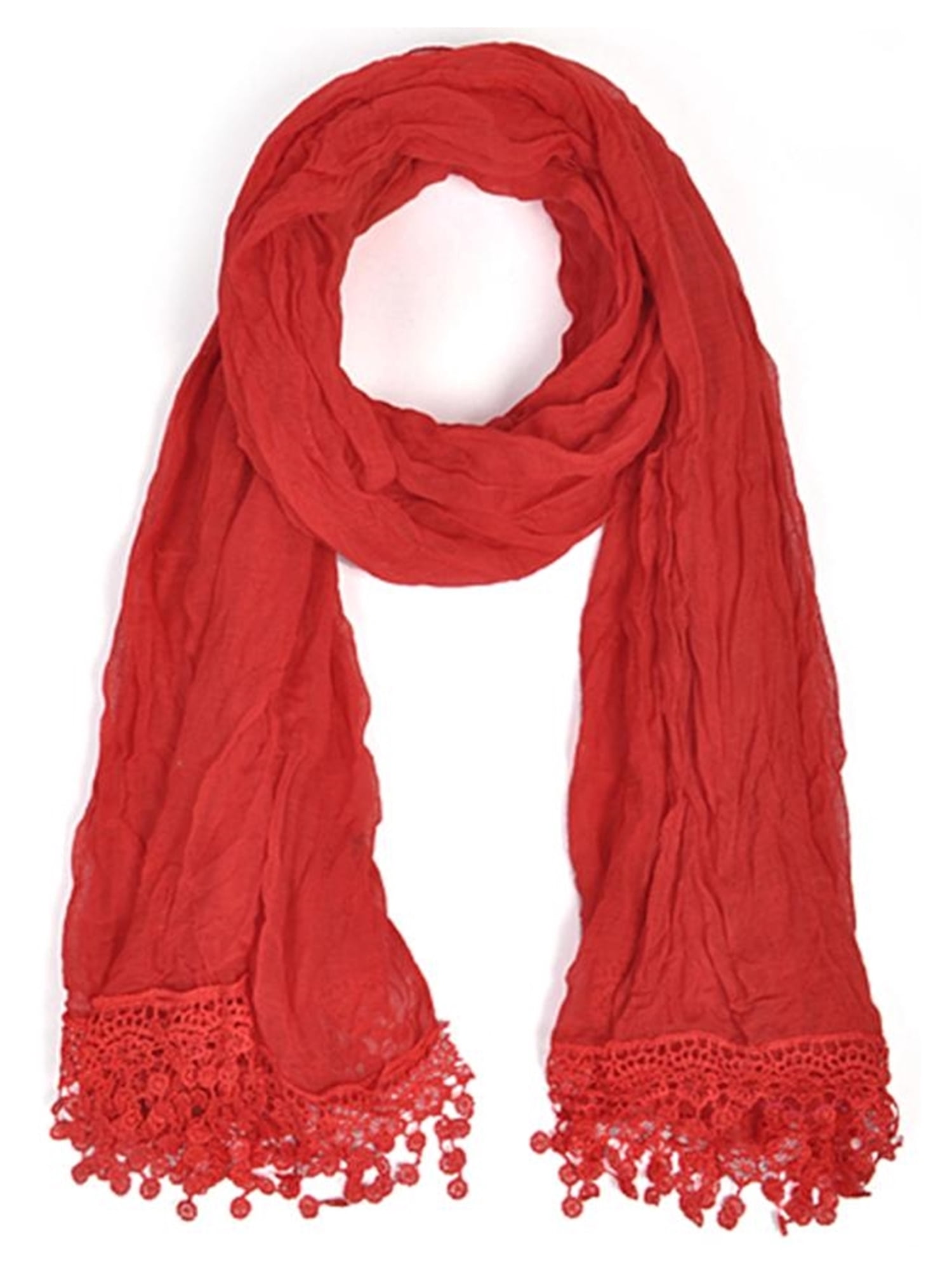 womens red scarves