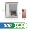 thumbnail image 2 of Silver Metallic Bubble Mailers, Padded Self Seal Envelopes, 300 Count, 8.5 x 11 in, 2 of 8