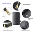 thumbnail image 5 of nuoku - portafolios RFID para mujer, con cierre, 2 correas, Negro -, M, 5 of 5
