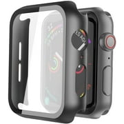Misxi Black Hard Case Compatible with Apple Watch Series 5 Series 4 40mm with Screen Protector, Hard PC Case Slim