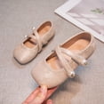thumbnail image 2 of Kids Ankle Strap Girls School Shoes Comfortable Walking Flats Crisscross Straps Pearl Decor Cushioned Sole Flexible Everyday Wear, 2 of 6