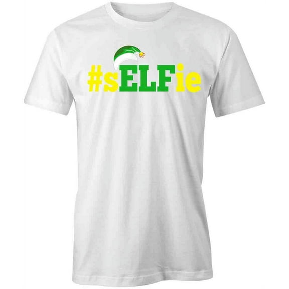 #sELFie T-Shirt | Cool Christmas White Tee Gift
