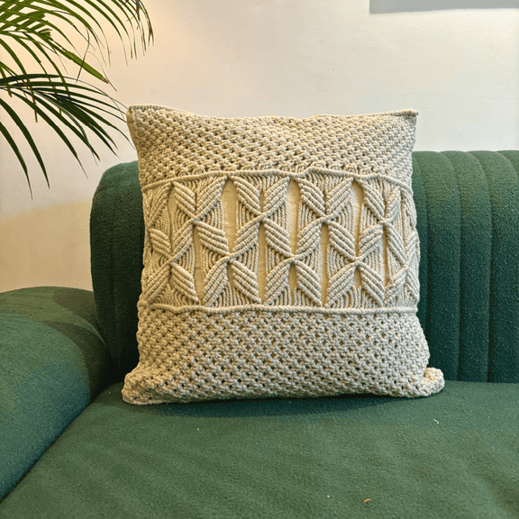 Macrame Knotwork Tufted Cushion Cover