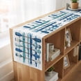thumbnail image 6 of Lake Paddles Table Runner, Summer Watercolor Teal Blue Striped Washable Cotton Linen Table Runners 90 Inches Long, Dresser Scarf Runner for Dining/Coffee/Kitchen/Hallway Tables 13''x90'', 6 of 9