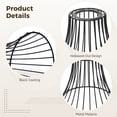 thumbnail image 3 of 3 Pcs Metal Lamp Shade, 5.7 in Iron Pendant Light Shade, Black Metal Lamp Bulb Guard, Industrial Birdcage Lampshade for Dining Room, Living Room, Bathroom, 3 of 5