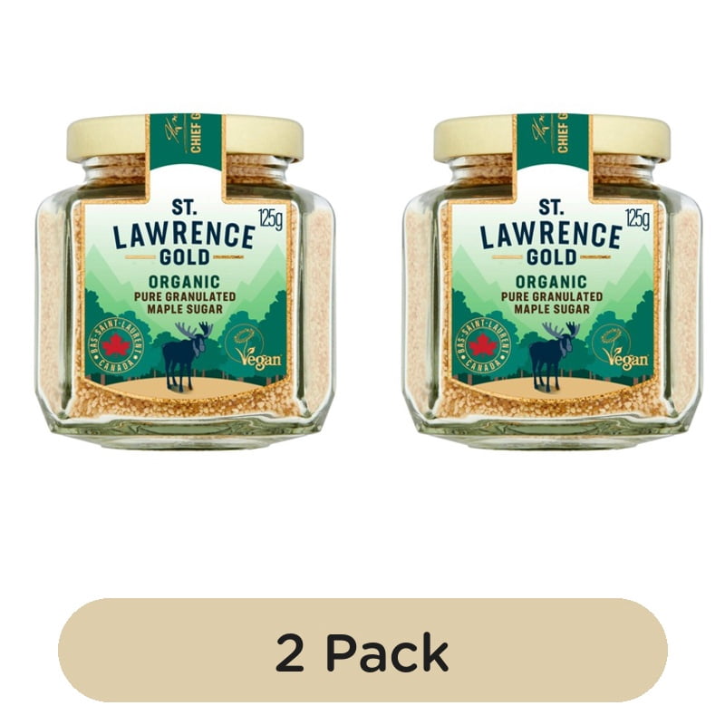 St Lawrence Gold Organic Pure Maple Sugar 125g, British Import (Pack of 2)