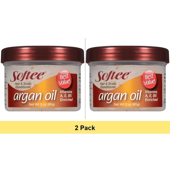 Softee Hair and Scalp Conditioner Argan Oil, 3 Oz. - 2 Pack