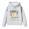 thumbnail image 6 of XAOFW Children's Hoodies Sweatshirts 100 Days Of School Print Fashionable Hoodie Everyday Relaxed Fit Pullover Long Sleeve Hooded Sweatshirt Soft Breathable Holiday Vacation Top, 6 of 7