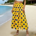 thumbnail image 2 of Faldas de las Mujeres Midi Gasa Impreso Suelto Ajuste Falda Midi Casual para la Primavera Verano Casual Uso Diario, 2 of 6