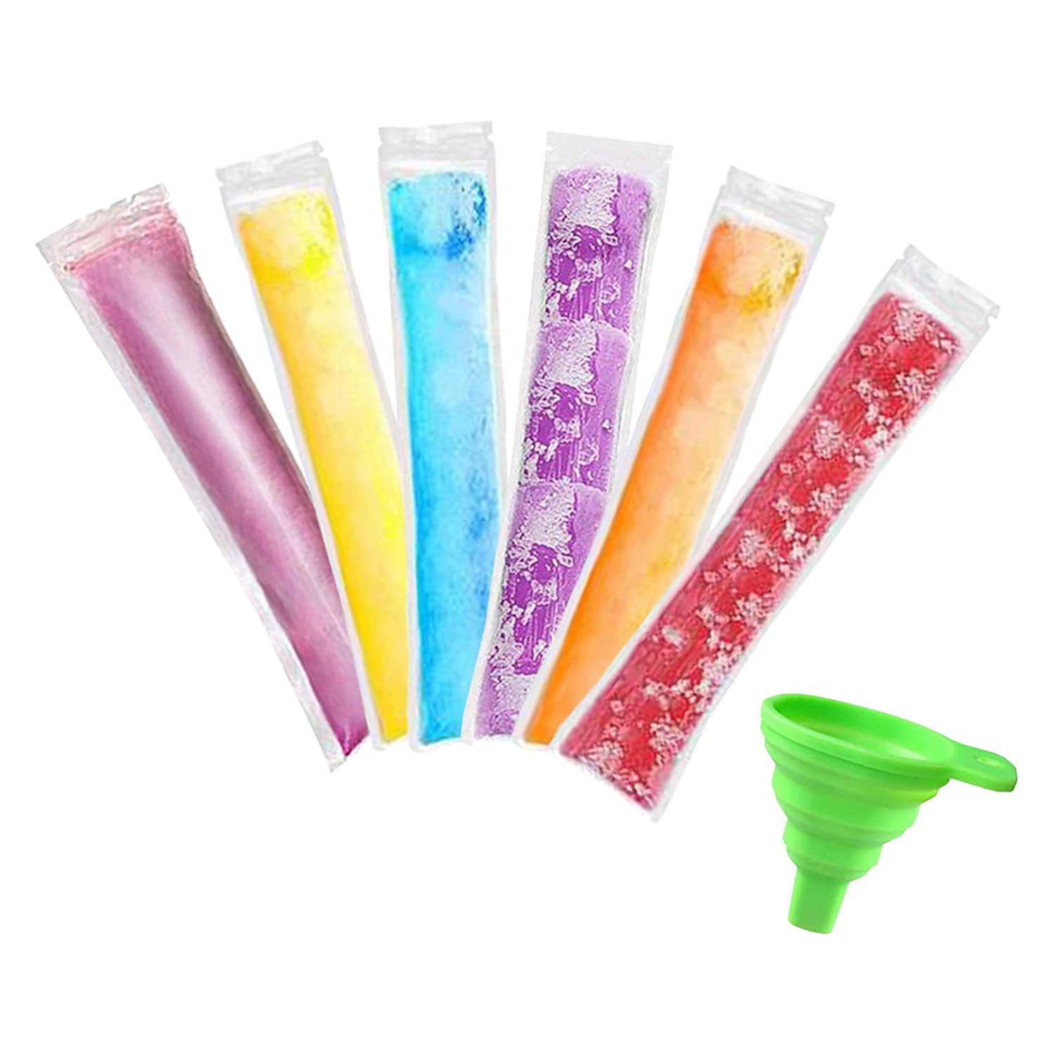 160PCS Disposable Popsicle Mold Bags Free Zip Ice Pop Freeze Candy Maker Pouch
