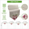 thumbnail image 5 of Cherry Fruit Table Runner Linen Burlap Table Runner 90 Inches Long Spring Botanicals Bow Idyllic Country Leaf Dresser Scarves for Kitchen Island Coffee Dining Party Wedding Holiday Decor 13"x90", 5 of 8