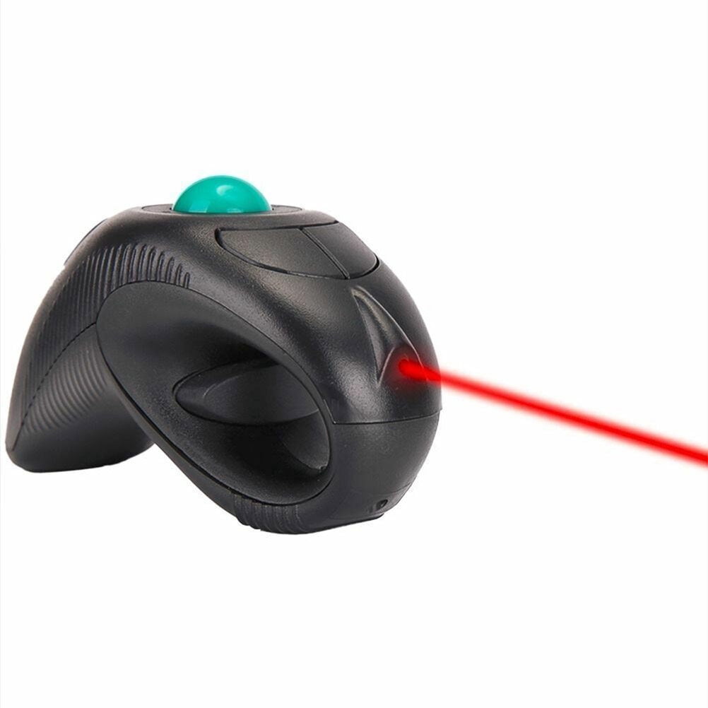 Healifty Portable Wireless Trackball Mouse with Off Table Design for Computer Black