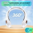 thumbnail image 4 of FrSara Portable Neck Fan with LED Display, Hands Free Bladeless Fan, 5200 mAh Battery Operated Wearable Personal Fan, Leafless, Rechargeable, Headphone Design,3 Speeds Gifts for Women Men, 4 of 7