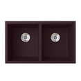 thumbnail image 2 of Swanstone QUSQ-3322.077 Undermount Double Bowl Sink, 32-Inch x 21-Inch, Nero, 2 of 2