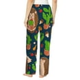 thumbnail image 3 of Bingfone Pajamas For Women,Cute Hedgehogs Cactus Blue Pajama Pants With Pockets-Xx-Large, 3 of 9