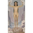 thumbnail image 2 of Ferdinand Hodler 11x18 Gold Ornate Wood Frame and Double Matted Museum Art Print Titled - Day (Truth) (1896-98), 2 of 4