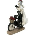 thumbnail image 5 of Day Of The Dead Just Married Wedding Bride Groom Skeletons On Bicycle Figurine, 5 of 6