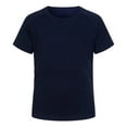 thumbnail image 2 of CUZIBR Boys Rash Guard Swim Shirt Solid Color Breathable Short Sleeve Crewneck Swimwear Basketball Athletic Running Tee For Toddler Kids Youth Sport Tops Layering Tees,BU2,9-10 Years, 2 of 3