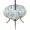 Blue, variant on Round Outdoor Tablecloth with Umbrella Hole and Zipper, Ocean Starfish Seaweed Tablecloth with Elastic Waterproof, Summer Coastal Beach Shell Coral Teal Patio Table Covers for 55" - 60" Pool Tables